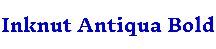 Inknut Antiqua Bold шрифт